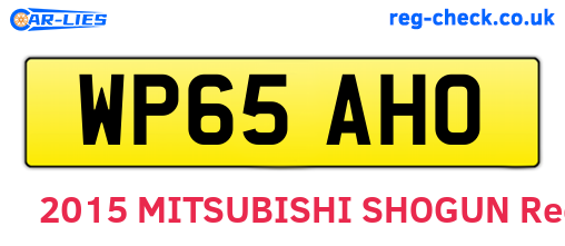 WP65AHO are the vehicle registration plates.