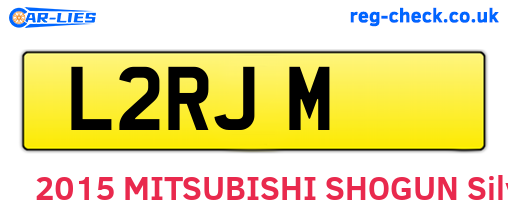 L2RJM are the vehicle registration plates.