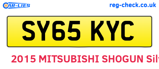 SY65KYC are the vehicle registration plates.