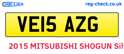 VE15AZG are the vehicle registration plates.