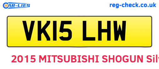 VK15LHW are the vehicle registration plates.