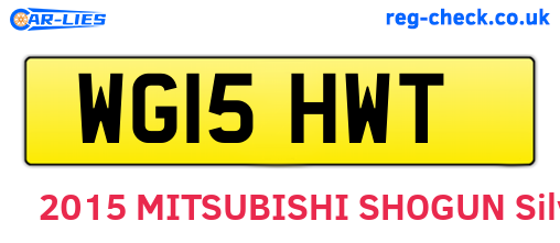 WG15HWT are the vehicle registration plates.