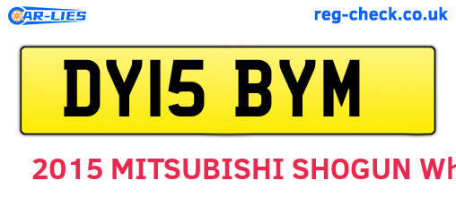 DY15BYM are the vehicle registration plates.