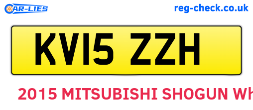 KV15ZZH are the vehicle registration plates.