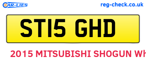 ST15GHD are the vehicle registration plates.