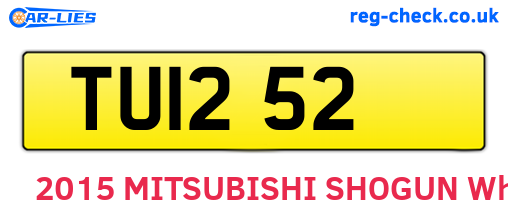 TUI252 are the vehicle registration plates.