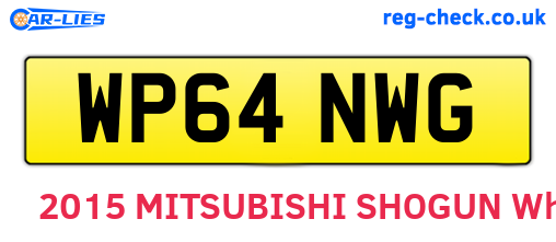WP64NWG are the vehicle registration plates.
