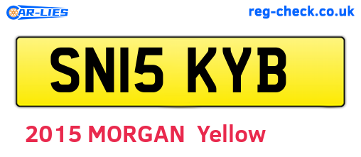 SN15KYB are the vehicle registration plates.