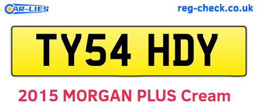 TY54HDY are the vehicle registration plates.