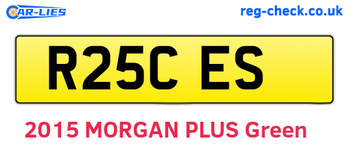 R25CES are the vehicle registration plates.
