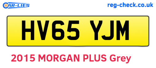 HV65YJM are the vehicle registration plates.