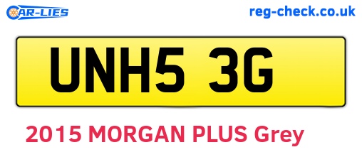 UNH53G are the vehicle registration plates.