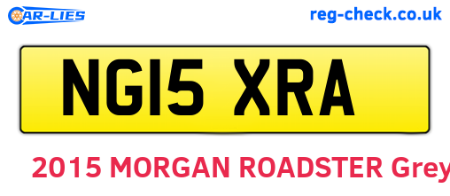 NG15XRA are the vehicle registration plates.
