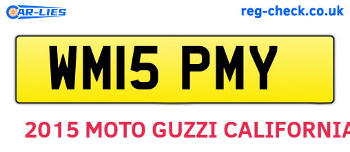WM15PMY are the vehicle registration plates.