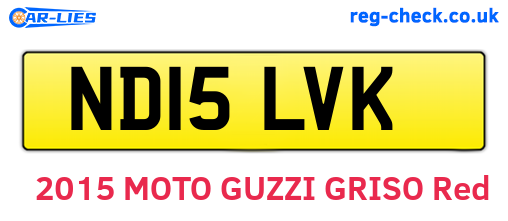 ND15LVK are the vehicle registration plates.