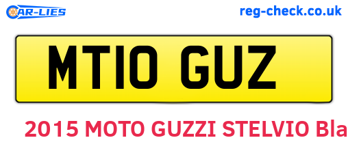 MT10GUZ are the vehicle registration plates.