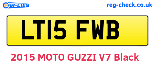 LT15FWB are the vehicle registration plates.