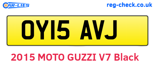 OY15AVJ are the vehicle registration plates.