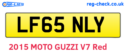 LF65NLY are the vehicle registration plates.