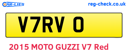 V7RVO are the vehicle registration plates.