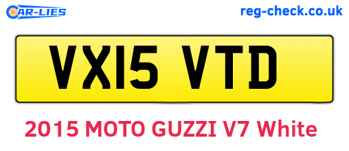 VX15VTD are the vehicle registration plates.