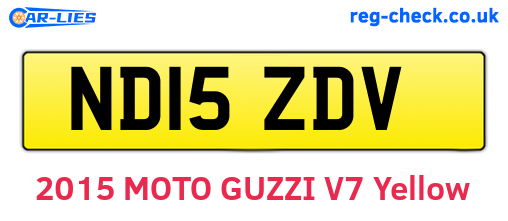ND15ZDV are the vehicle registration plates.