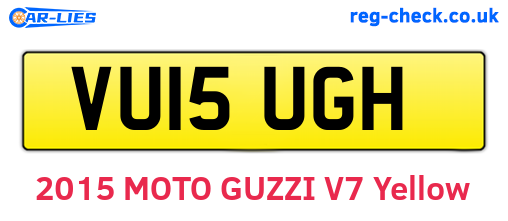 VU15UGH are the vehicle registration plates.