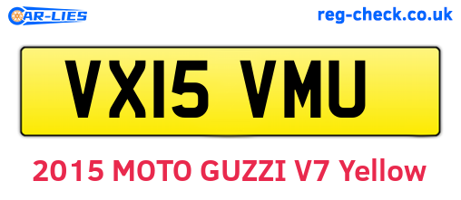 VX15VMU are the vehicle registration plates.