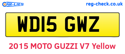 WD15GWZ are the vehicle registration plates.