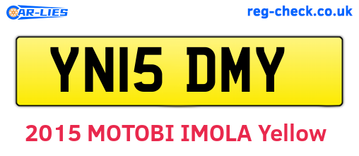 YN15DMY are the vehicle registration plates.