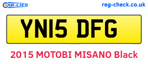 YN15DFG are the vehicle registration plates.