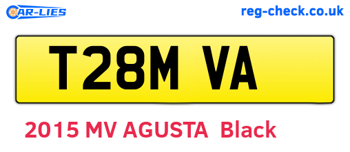 T28MVA are the vehicle registration plates.