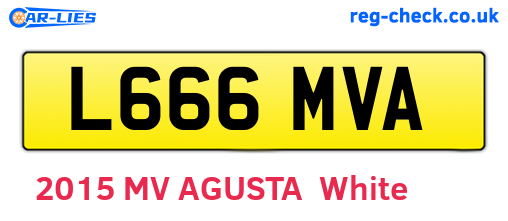 L666MVA are the vehicle registration plates.
