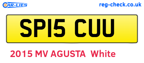 SP15CUU are the vehicle registration plates.