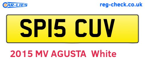 SP15CUV are the vehicle registration plates.