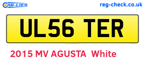UL56TER are the vehicle registration plates.
