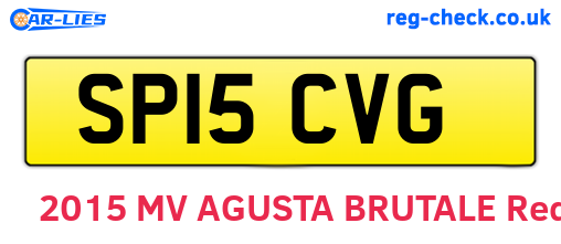 SP15CVG are the vehicle registration plates.
