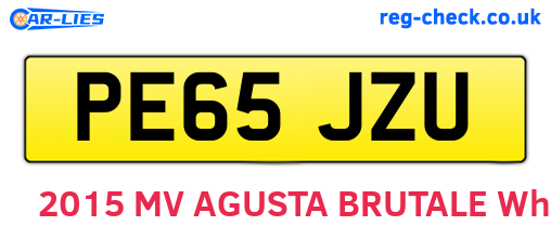 PE65JZU are the vehicle registration plates.