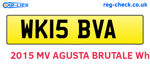 WK15BVA are the vehicle registration plates.