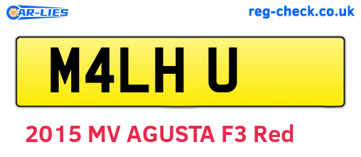 M4LHU are the vehicle registration plates.