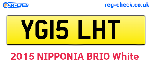 YG15LHT are the vehicle registration plates.