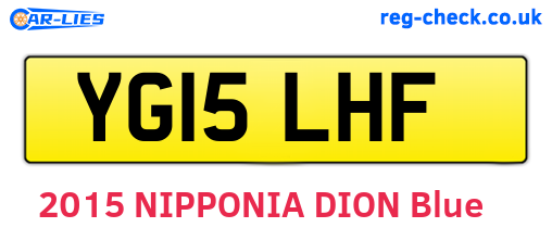 YG15LHF are the vehicle registration plates.
