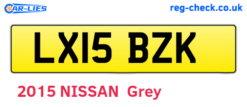 LX15BZK are the vehicle registration plates.