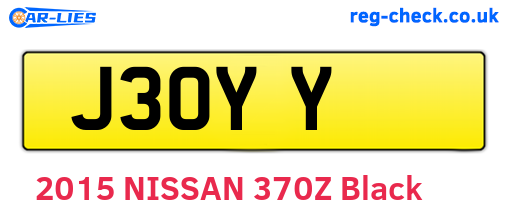 J3OYY are the vehicle registration plates.