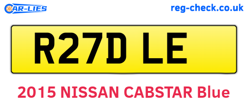 R27DLE are the vehicle registration plates.