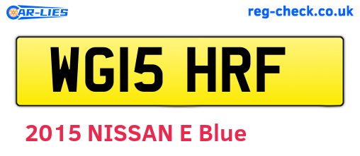 WG15HRF are the vehicle registration plates.