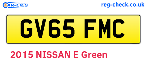 GV65FMC are the vehicle registration plates.