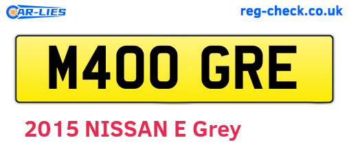 M400GRE are the vehicle registration plates.