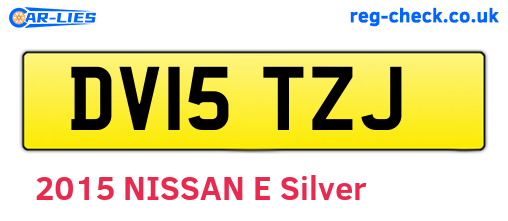DV15TZJ are the vehicle registration plates.