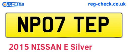 NP07TEP are the vehicle registration plates.